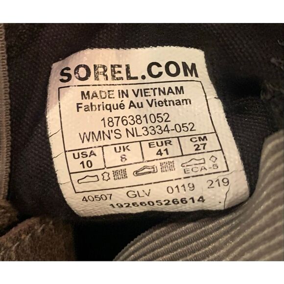 Sorel Harlow Gray Leather Chelsea Pull On Ankle Boots sz 10 - Picture 9 of 9